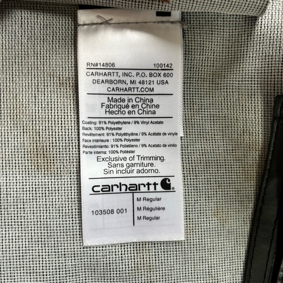 🌧️ Carhartt Men’s MIDWEIGHT WATERPROOF RAINSTORM JACKET - size M - Picture 5 of 10